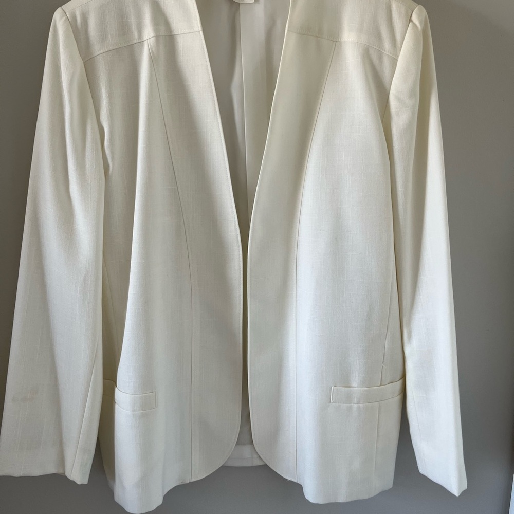 Tan Jay Elegant White Women's Blazer size 18
